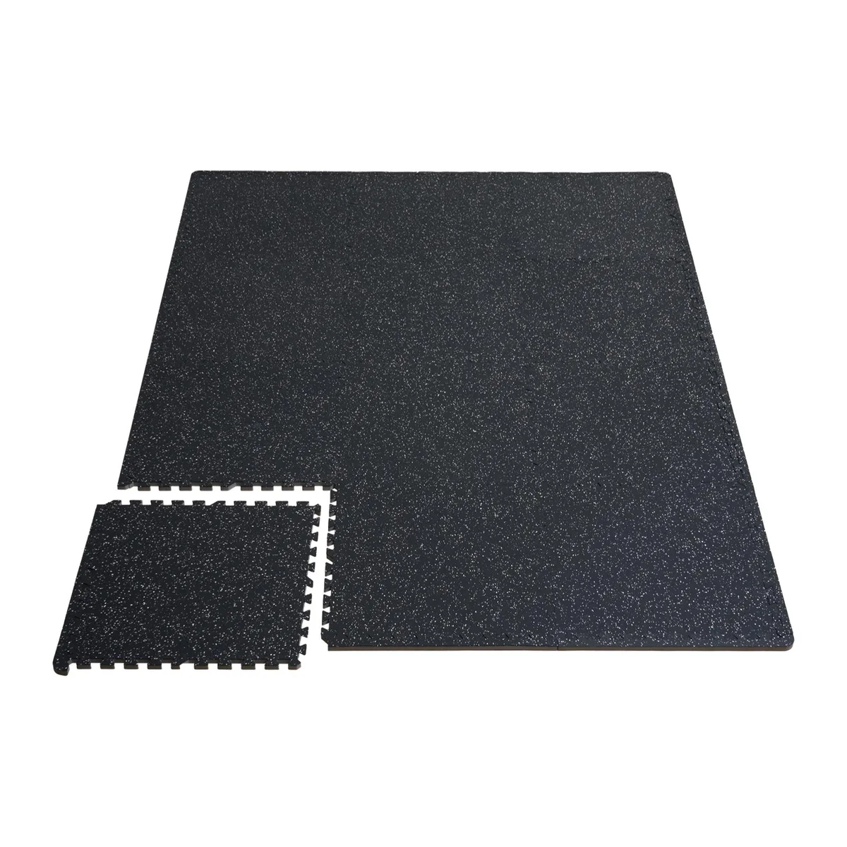 VEVOR VEVOR Interlocking Gym Mats 6 Tiles 25" 0.56" Black White — product photo