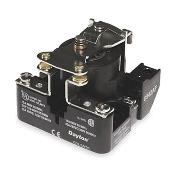 Dayton Dayton 5YZ79 Surface Open Power Relay 40 A 4 Pins Screw 24V DC SPST-NO — product photo