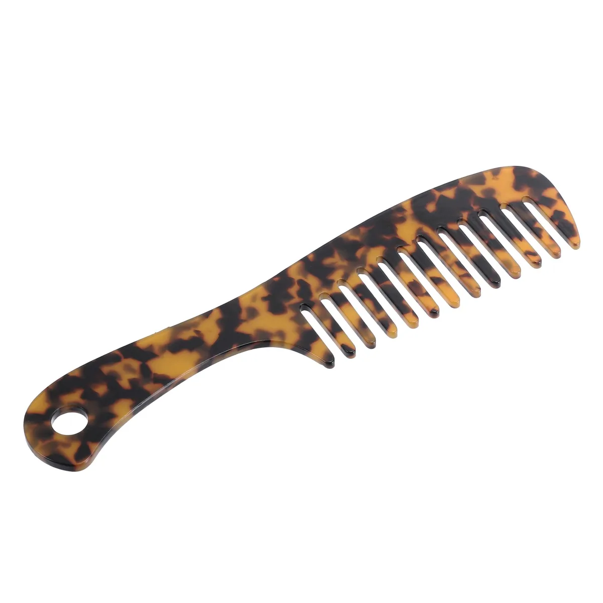 Unique-Bargains Unique-Bargains Wide Tooth Detangling Comb Leopard Print Multicolor 18.7x4.5cm — product photo