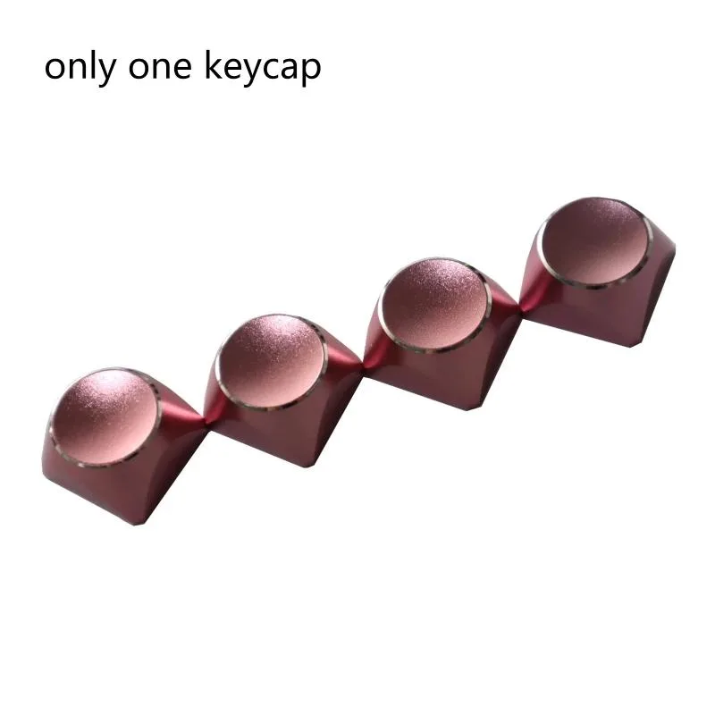 Single light-pink XDA-profile aluminium keycap, 1.8 cm square, blank backlit top
