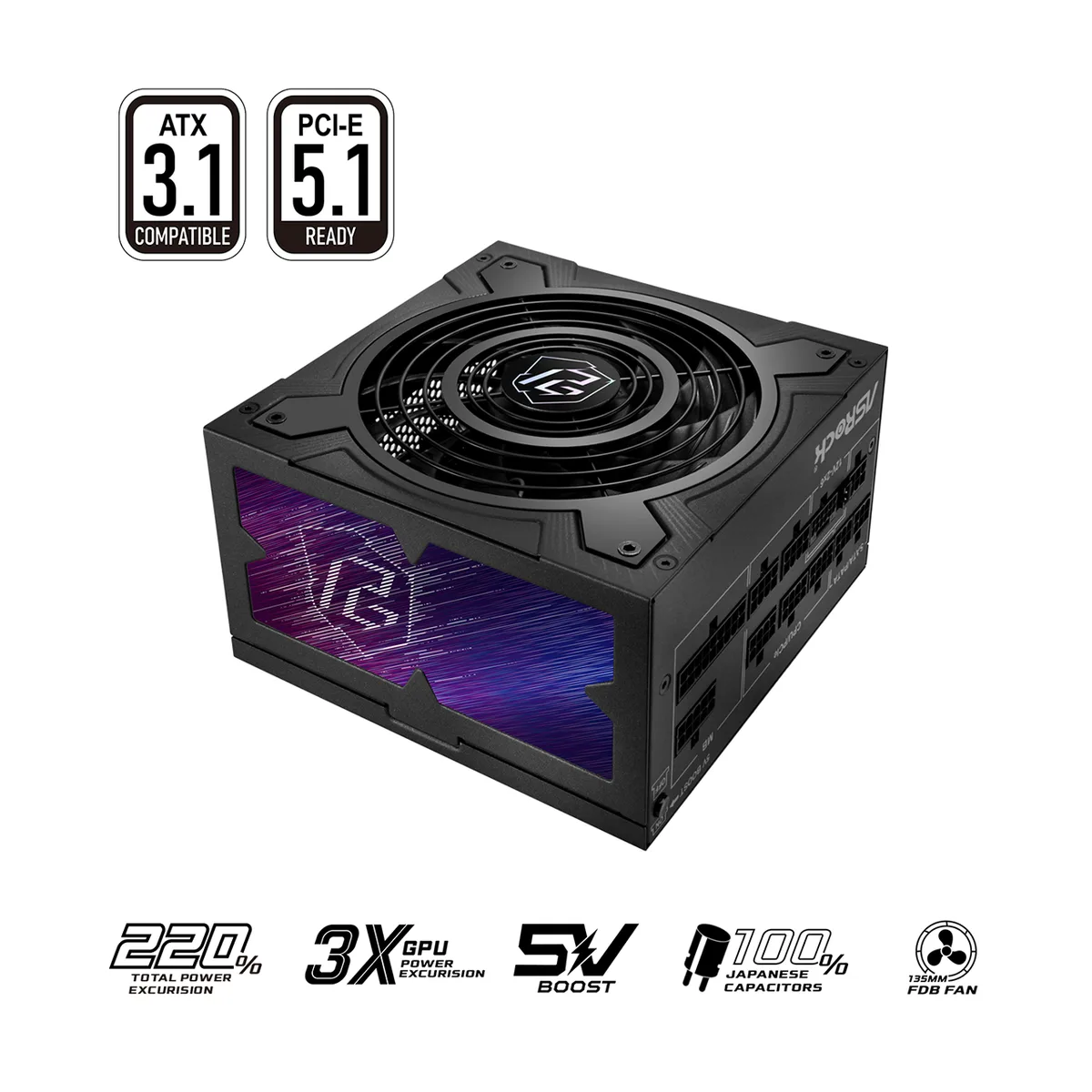 ASRock ASRock PG-850G 850 W power supply — product photo