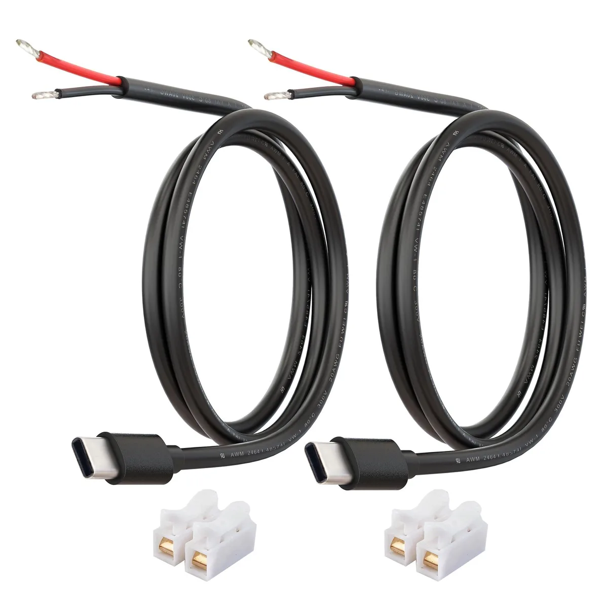  Nadadora USBCcable001 USB-C Power Input Cable 20AWG 3.3ft 2 Pack — product photo