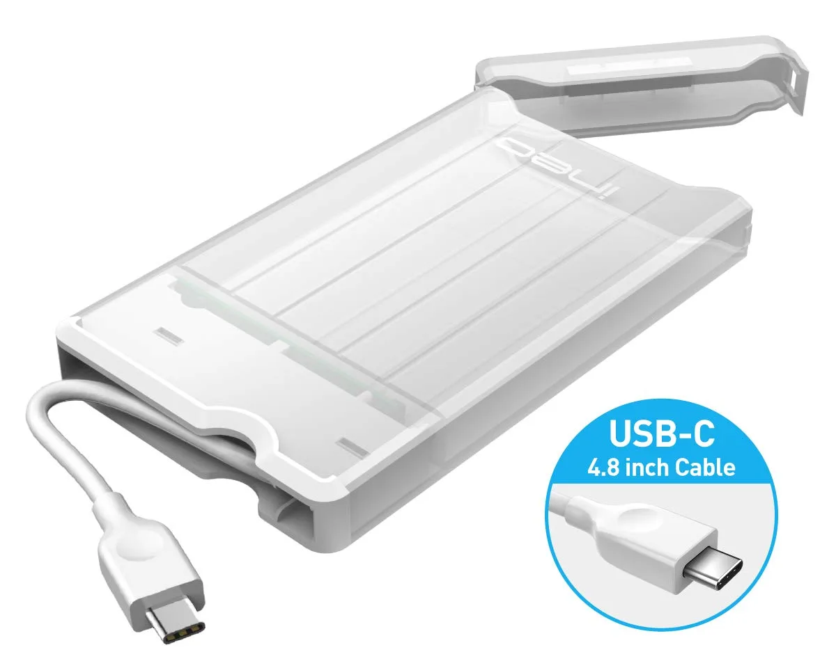 Corn Electronics Corn Electronics 2.5" USB 3.1 Gen 2 Type-C (10Gbps) Tool-Free SATA Drive Enclosure C2573c — product photo