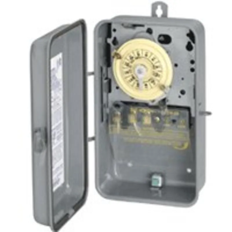 Grey metal enclosure with a rotary dial and mounting tabs