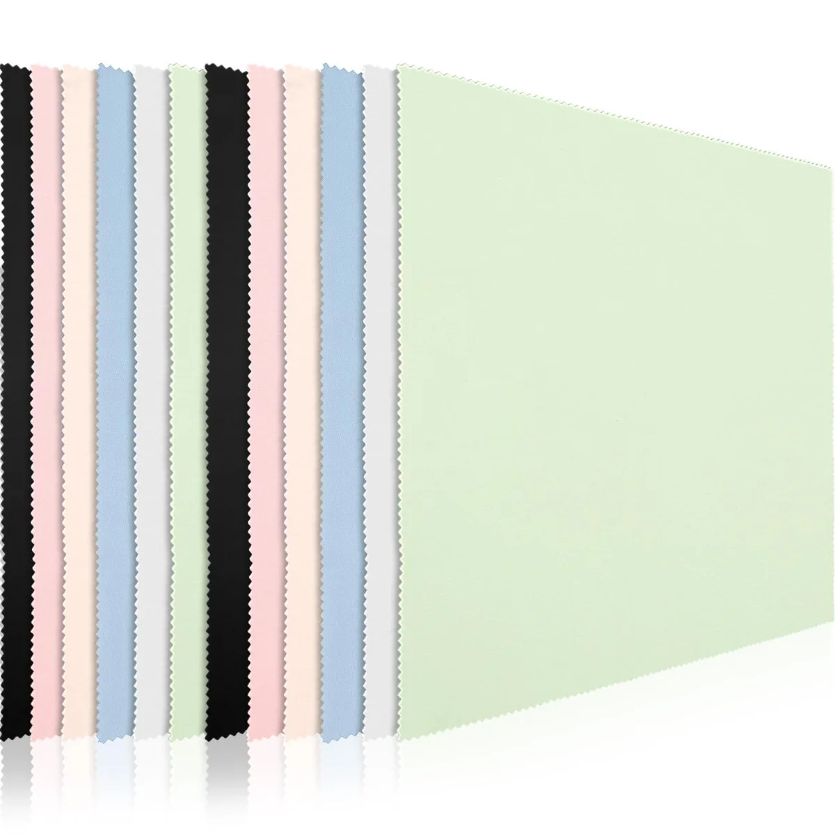  Frienda 12 Pack Microfiber Glass Care Cloths 12 x 12 Inch 6 Colors — product photo