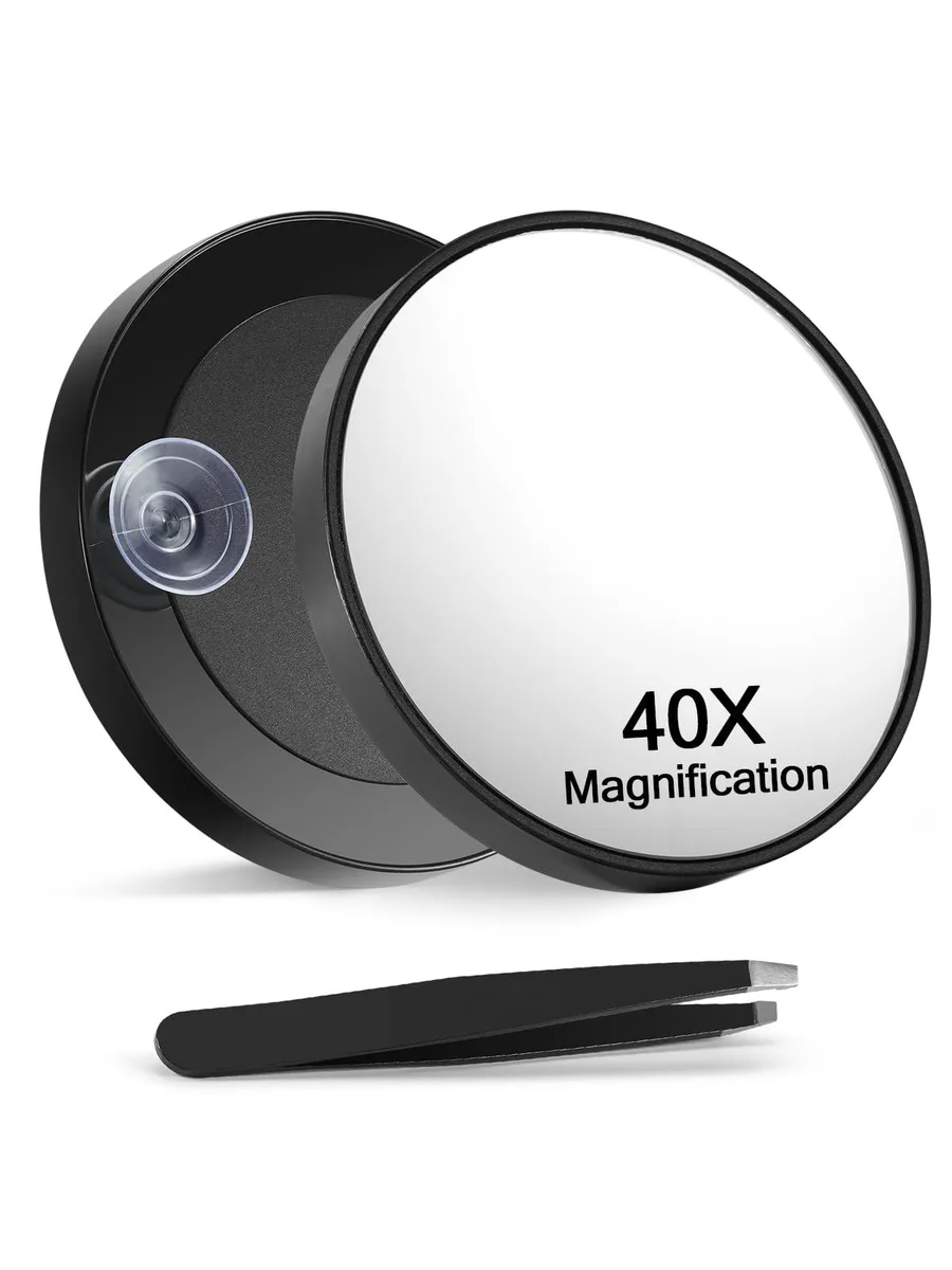 40X Magnifying Mirror 3.5in 40x White — product photo