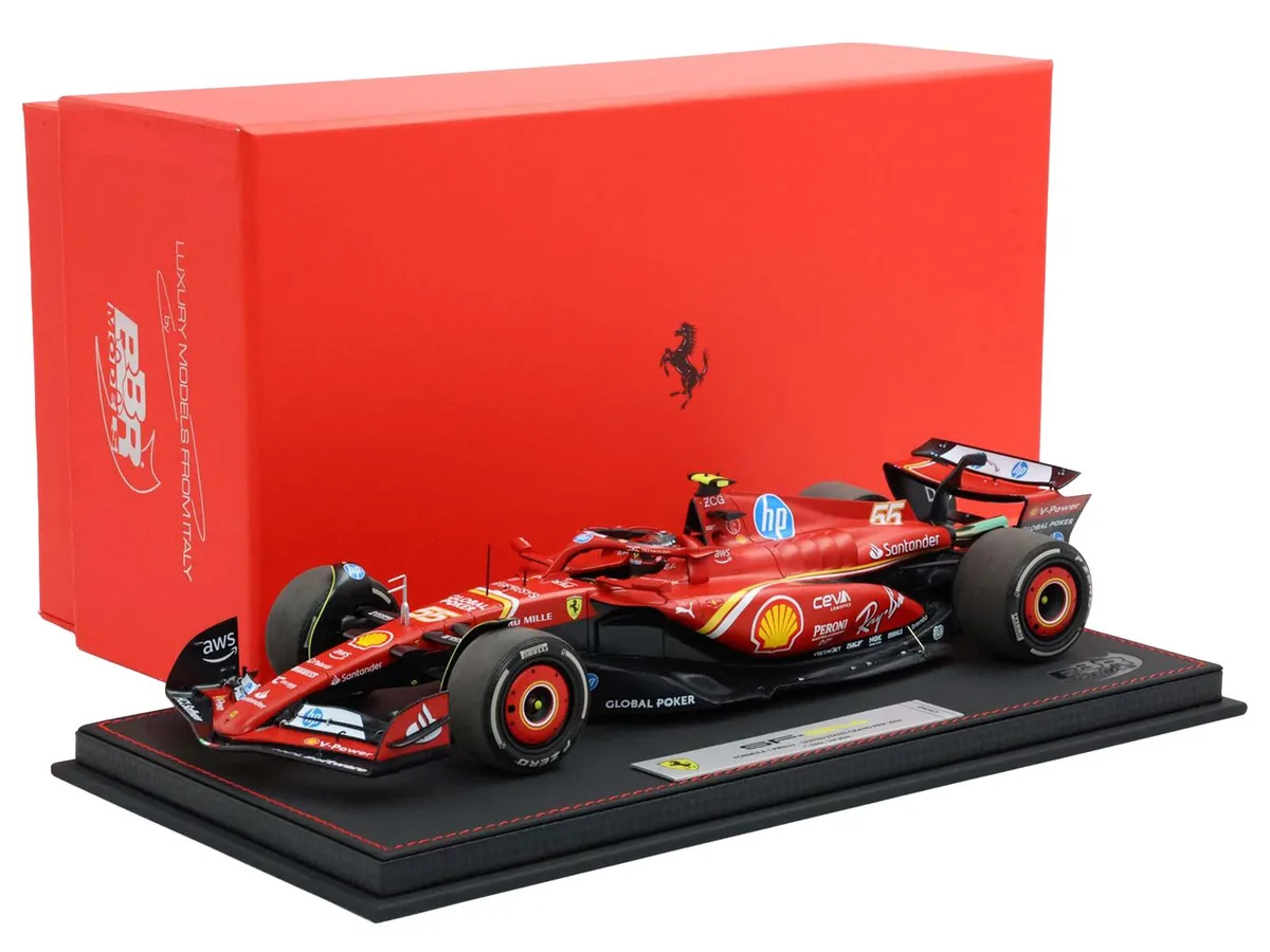BBR BBR Ferrari SF-24 #55 2nd Place US GP 2024 Limited 20 pcs 1/18 Diecast — product photo