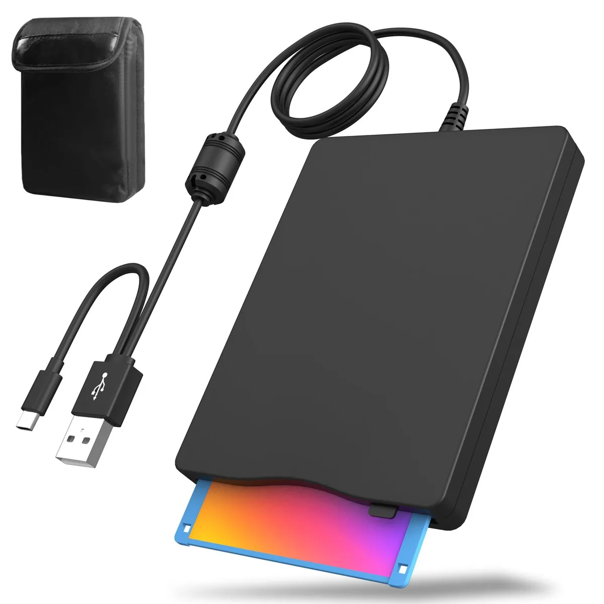  Wbacon 3.5 inch USB 3.0 Type-C Floppy Drive Diskette 1.44MB 10 Packs — product photo