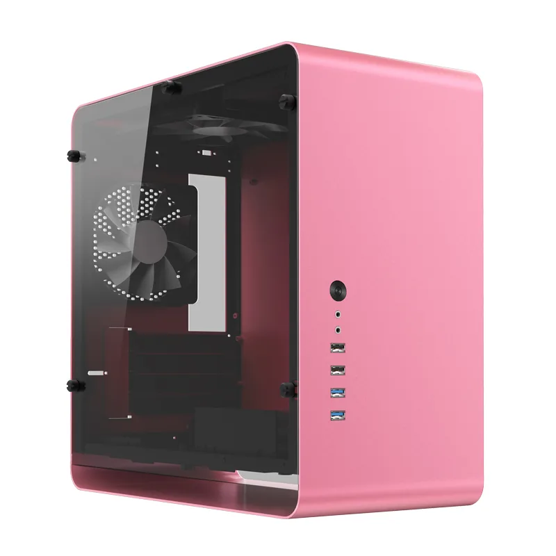 Corn Electronics Corn Electronics UMX3 Micro-ATX Aluminium Tempered Glass PC Case Silver — product photo