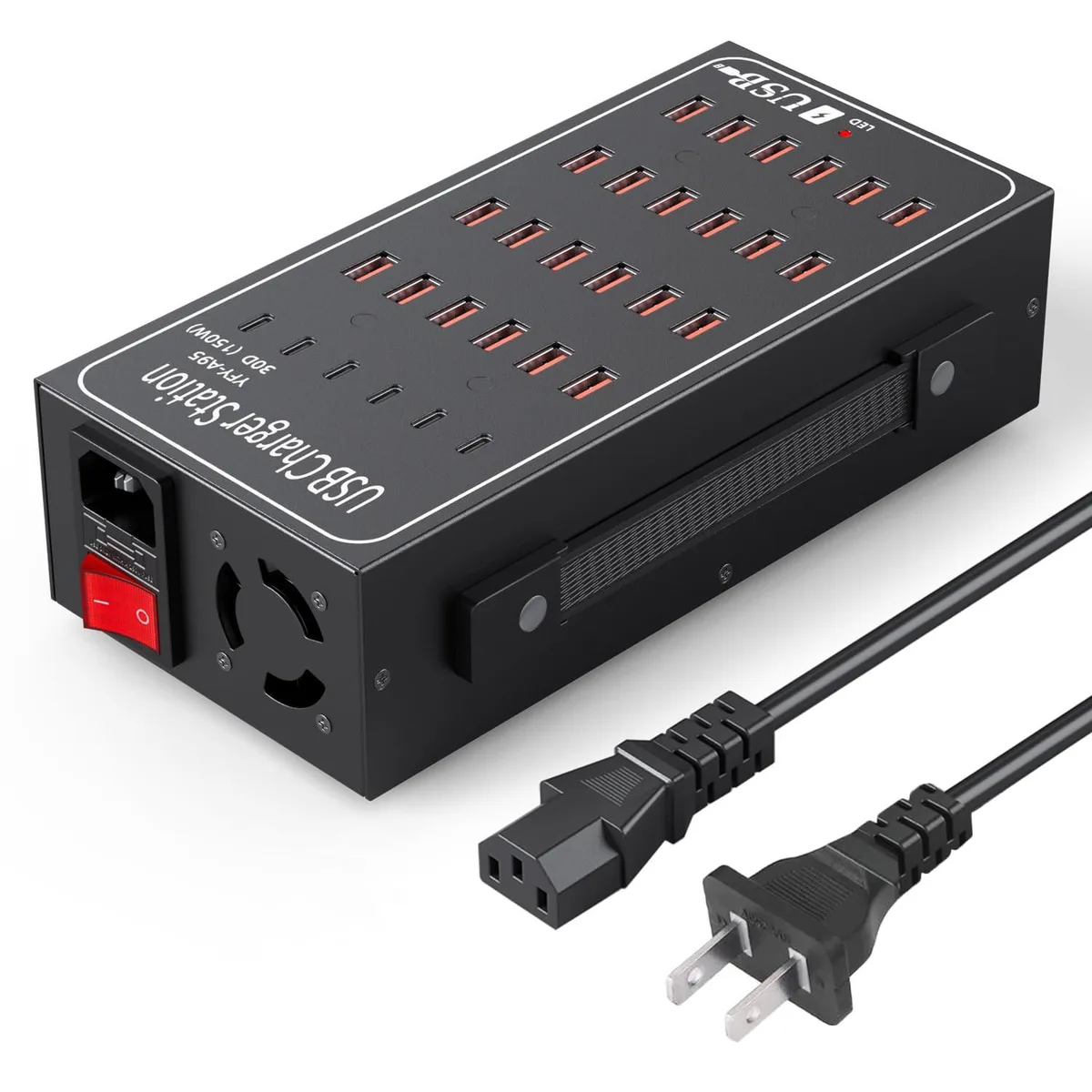 KEHIPI KEHIPI YFY-A95 30-port 150W USB charger black — product photo