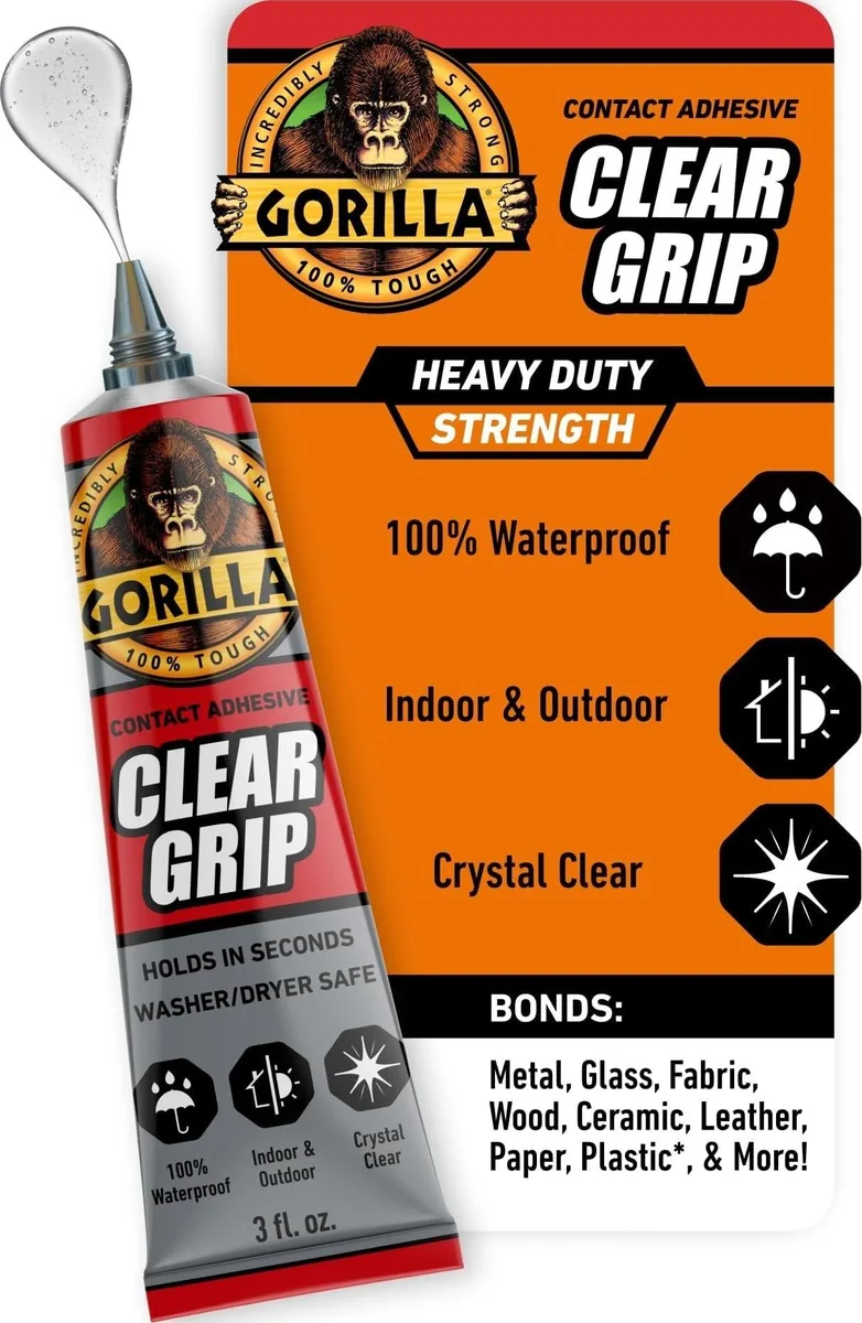 Gorilla 8040001 Clear Grip Waterproof Contact Adhesive 3 oz — product photo