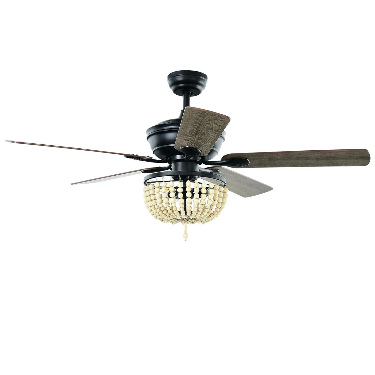 SlickBlue SlickBlue 52" Retro Ceiling Fan Light Black Reversible Blades Remote — product photo