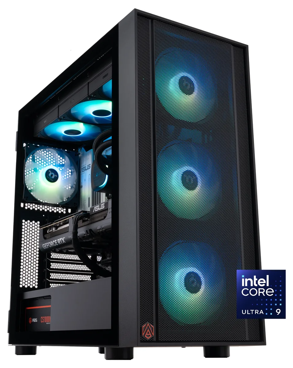 ABS ABS Eurus Aqua EA285K50803 gaming PC Intel Core Ultra 9 285K RTX 5080 32GB 2TB — product photo