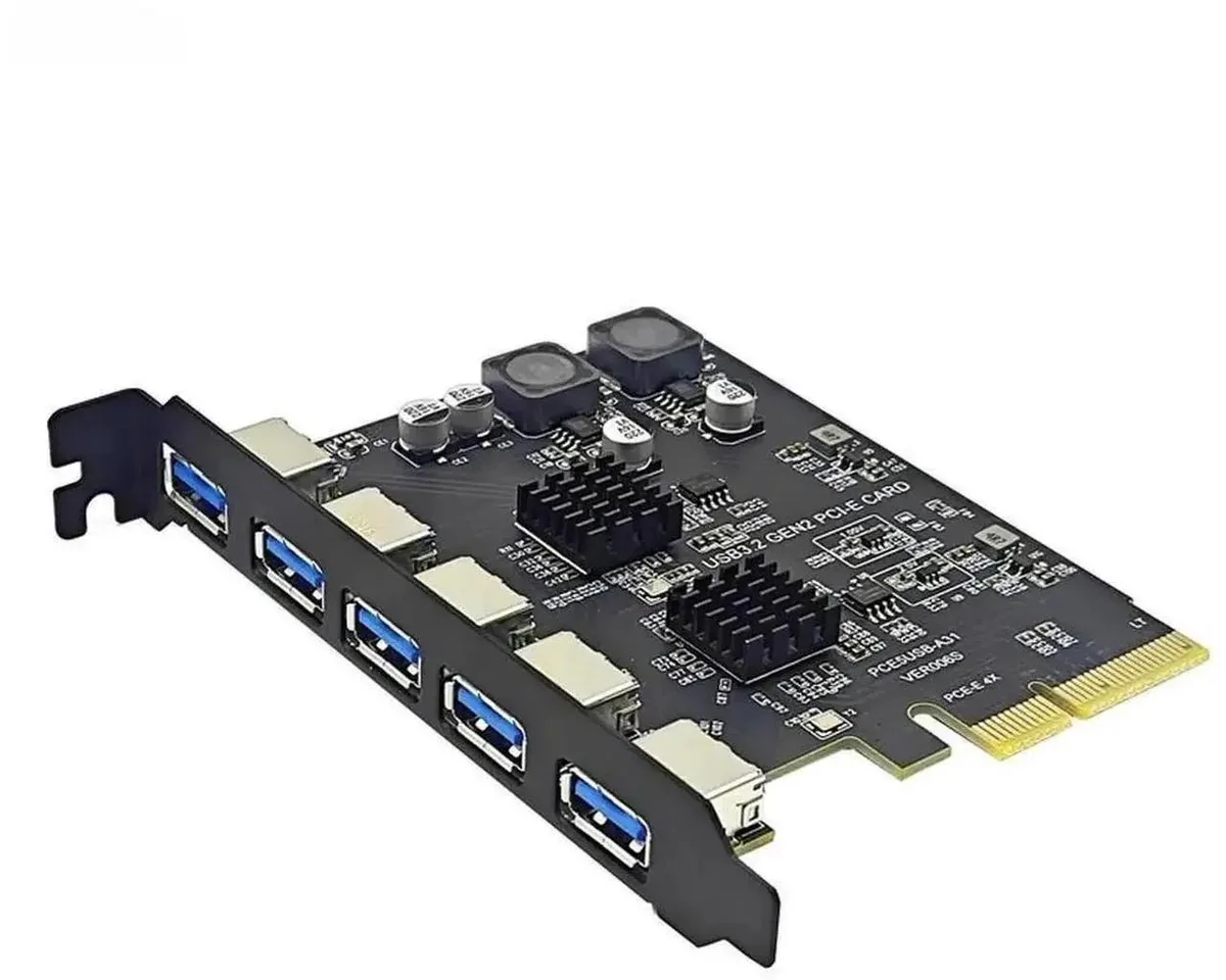 SMUGDESK SMUGDESK 5-Port USB3.2 Gen2 10Gbps PCIe X4 USB Converter — product photo