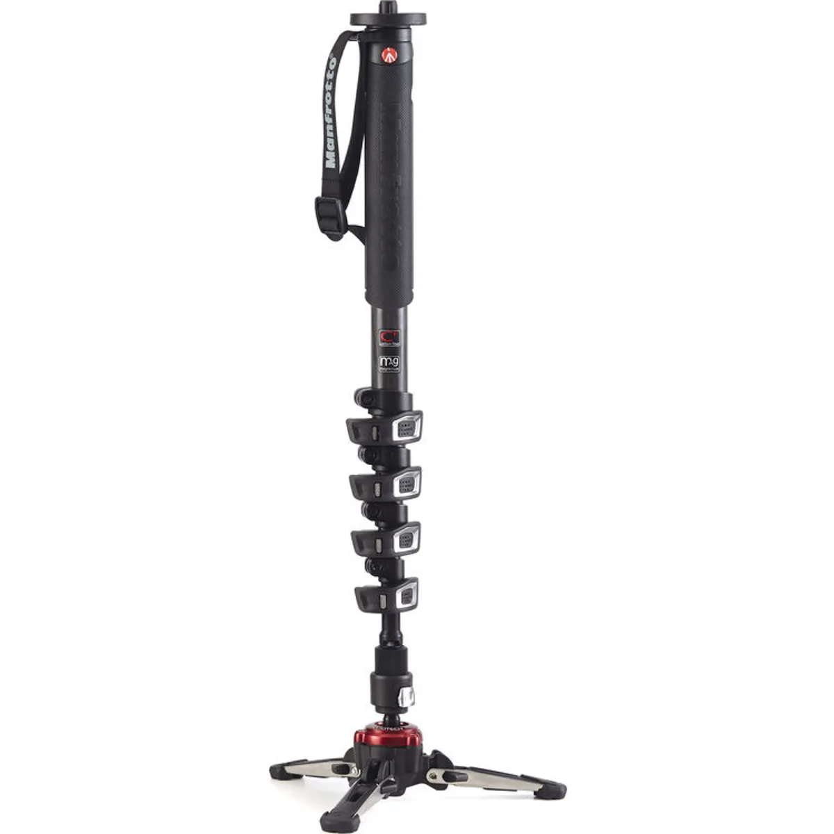 Manfrotto Manfrotto XPRO Monopod+ 5-Section Carbon Fiber Video Monopod 44.1 lbs 74.02" 23.82" 35.27oz — product photo