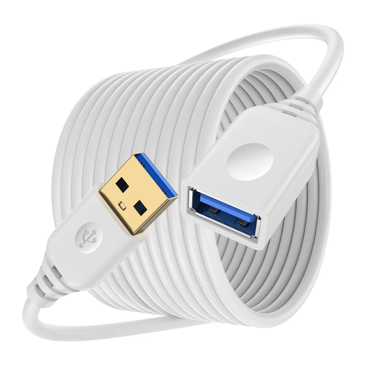No Sew No Sew USB 3.0 Extension Cable 10ft 5Gbps Male to Female White — product photo
