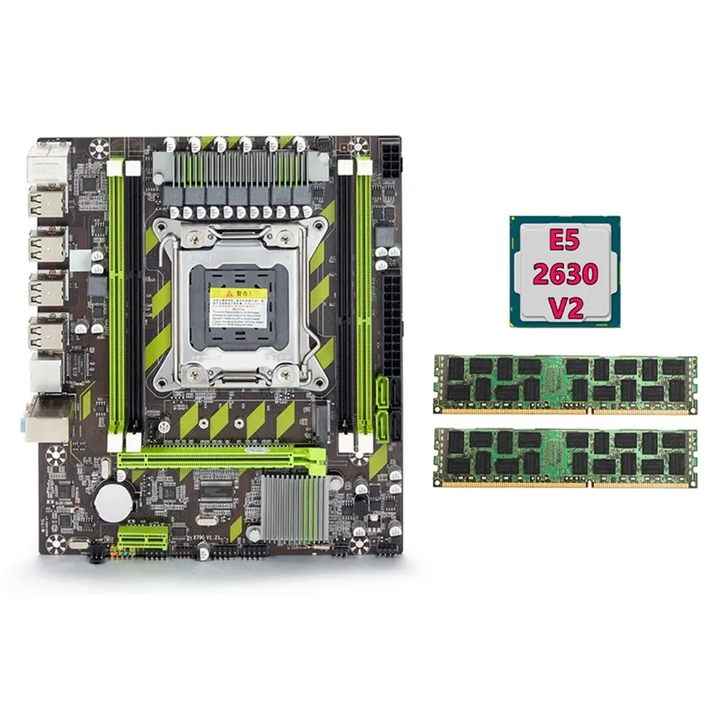 YINGHUA YINGHUA X79 server motherboard E5 2630 V2 2×8 GB DDR3 1600 REG ECC — product photo