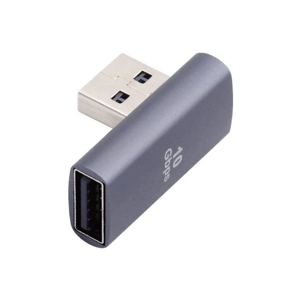 LORDWORLD LORDWORLD 10Gbps USB 3.0 90° Low-Profile Male-Female Adapter — product photo