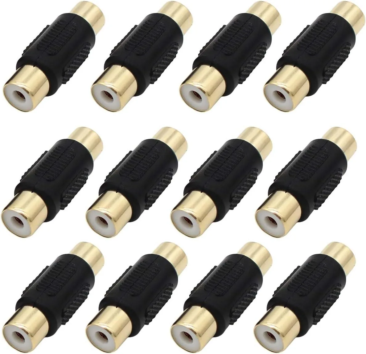 Boxwave Boxwave RCA Female to Female Coupler 12-Pack Gold Plated — product photo