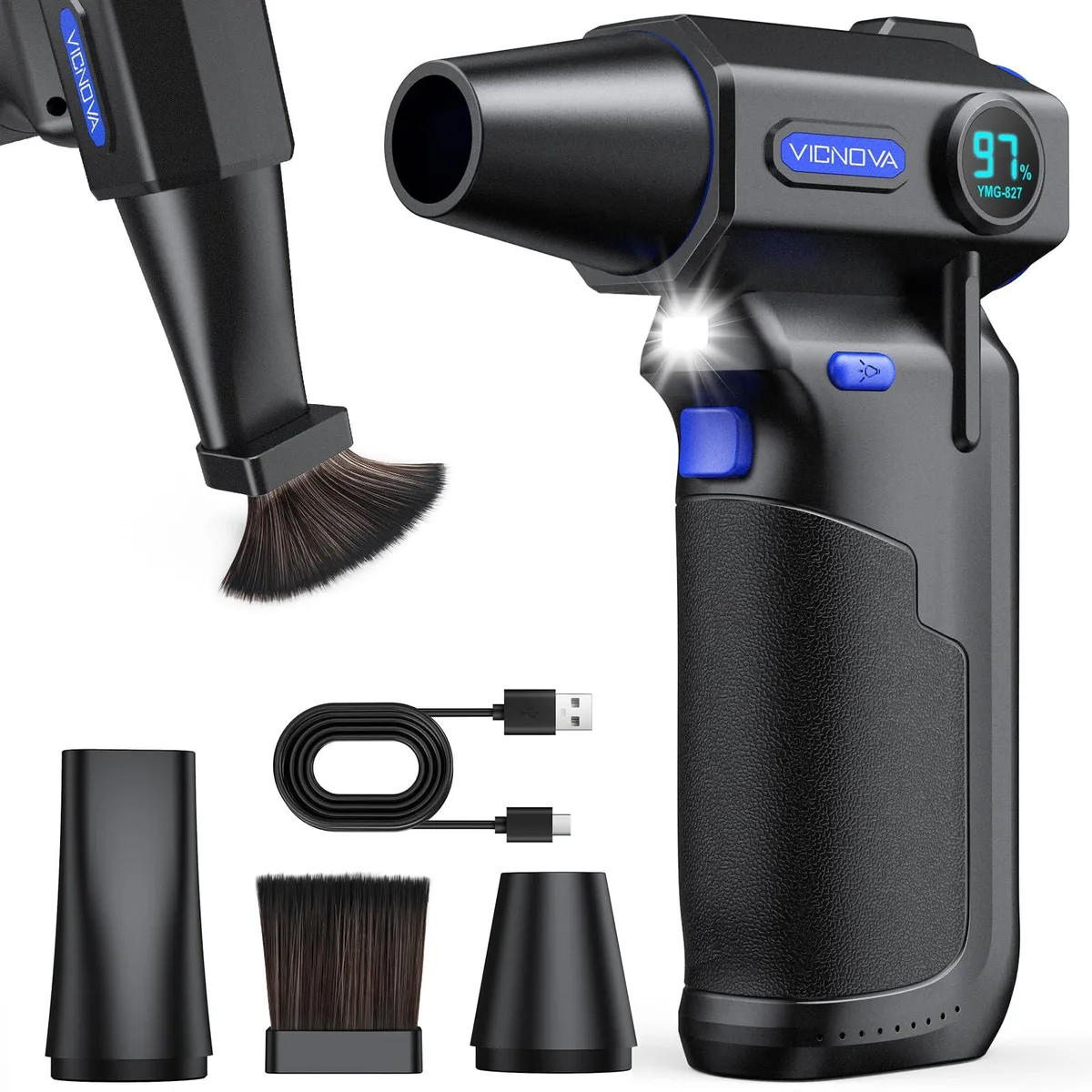 150000RPM cordless electric air blower cleaning kit — product photo