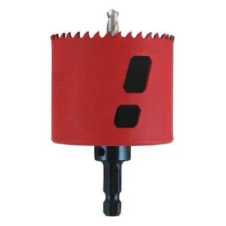 Morse MHSA34C 2-1/8 inch bi-metal hole saw, silver cylindrical body with toothed edge