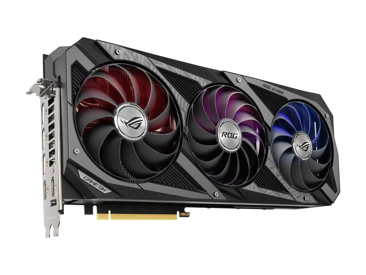 ASUS ASUS GeForce RTX 3070 Ti 8GB GDDR6X ROG STRIX graphics card — product photo