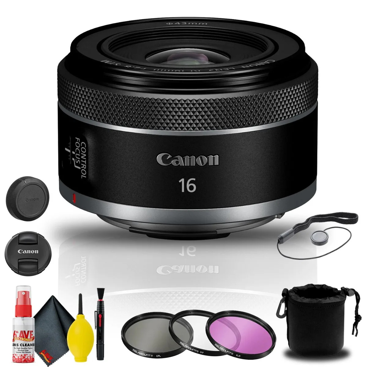 Canon Canon RF 16mm f/2.8 STM Lens + Filter Kit + Pouch — product photo