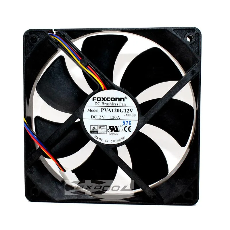 SXDOOL SXDOOL PVA120G12V 120mm 12V 1.2A 6000RPM case fan — product photo