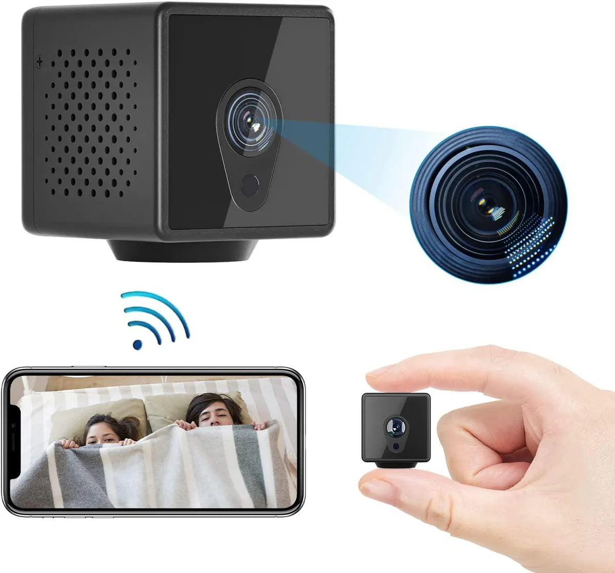 Computerzone Computerzone 4K WiFi Spy Camera 1.18in 800mAh Home Safety — product photo