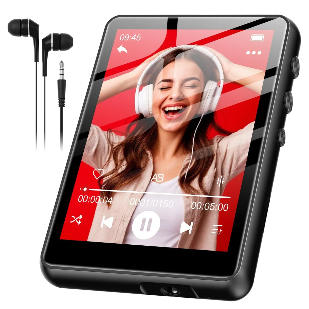 SWOFY M4 128GB MP3 Player Bluetooth 5.4 2.4" Touch Screen Black — product photo