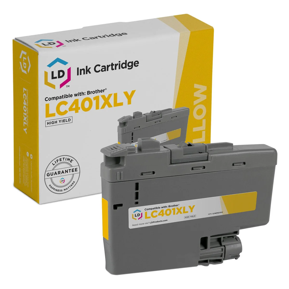 LD Products LD Products LC401XLY Yellow High Yield Ink Cartridge 500 Pages — product photo
