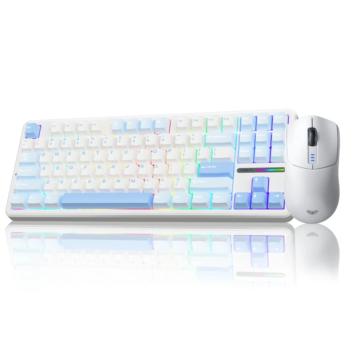Vszerda Vszerda F87 75% Wireless Mechanical Keyboard + SC580 Mouse White — product photo