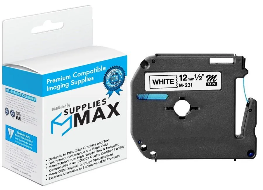 SuppliesMax SuppliesMax Compatible Label Tape 12mm x 8m M-231 — product photo