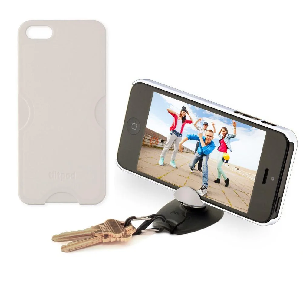 Xspot products Xspot products Tiltpod 4-in-1 Tripod Stand for iPhone 5 White — product photo