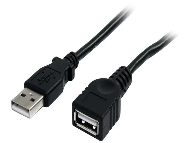 STARTECH STARTECH USBEXTAA3BK 3 ft USB 2.0 Extension Cable A Male to A Female Black 480 Mbps 24/28 AWG — product photo