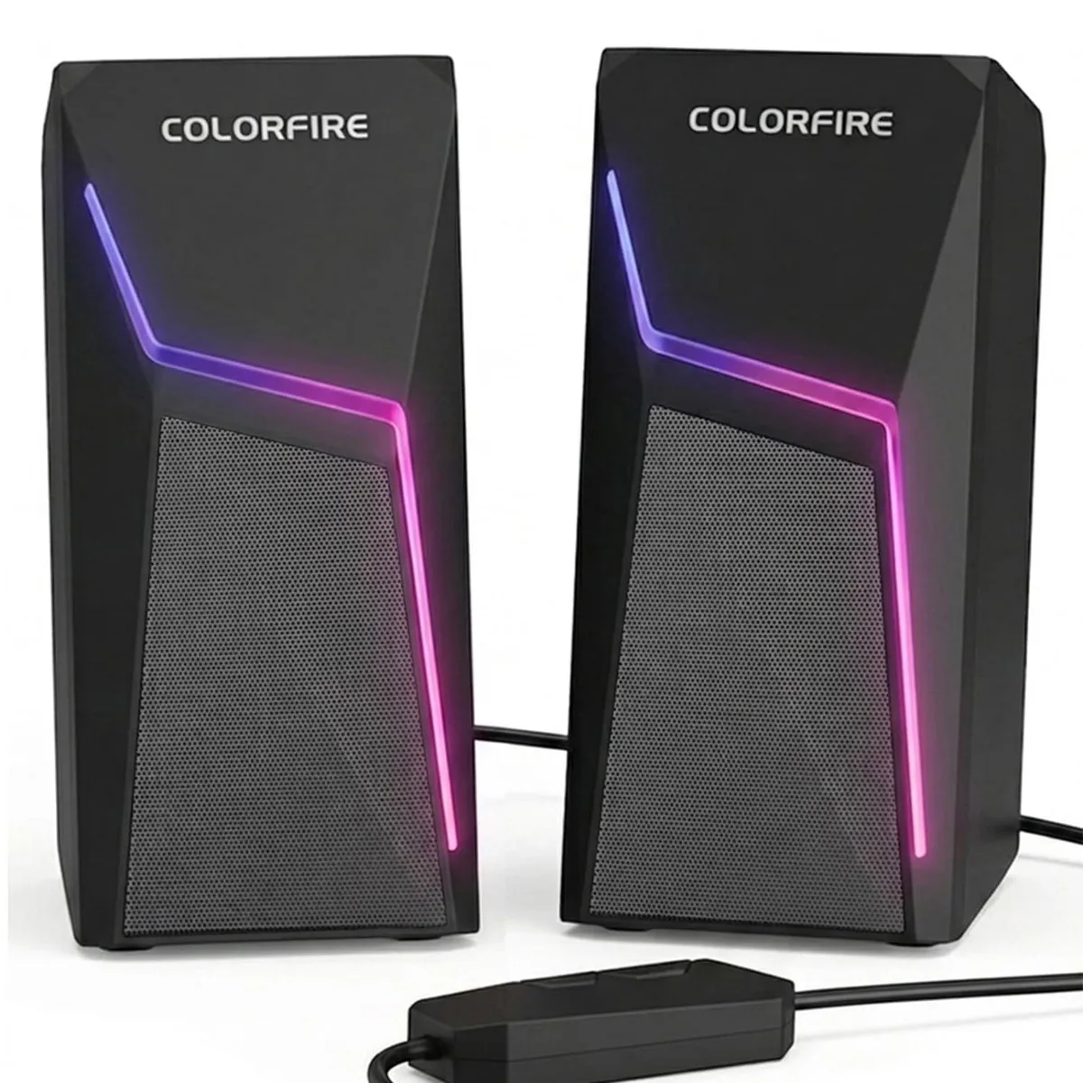 USB Powered 3.5 mm Aux Wired RGB Computer Speakers — product photo