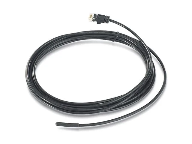 Small black rectangular temperature sensor with compact cube shape