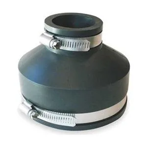 Black flexible reducing coupling with stepped ends