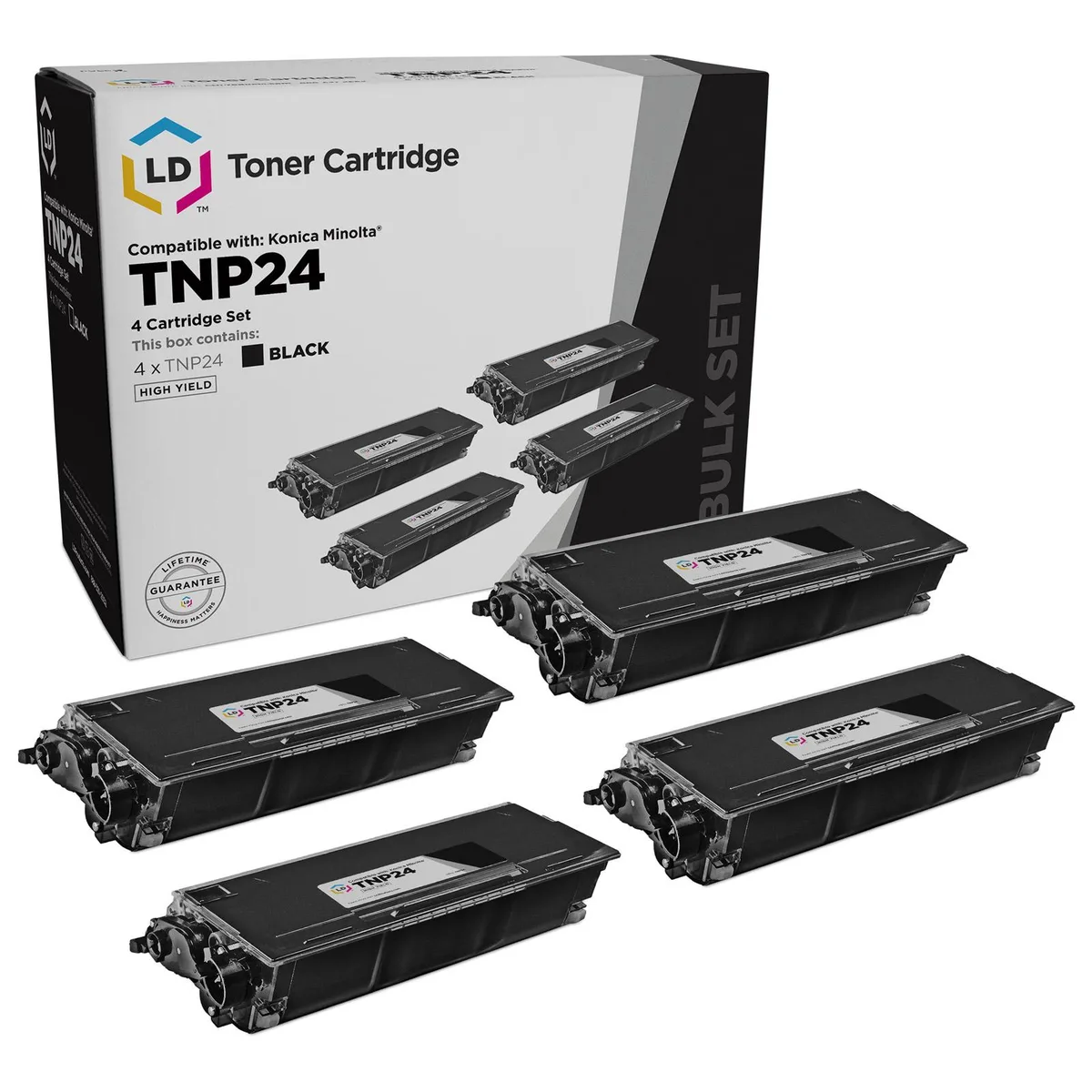 LD Products LD Products TNP-24 High Yield Black Toner 4-Pack 8000 Pages — product photo