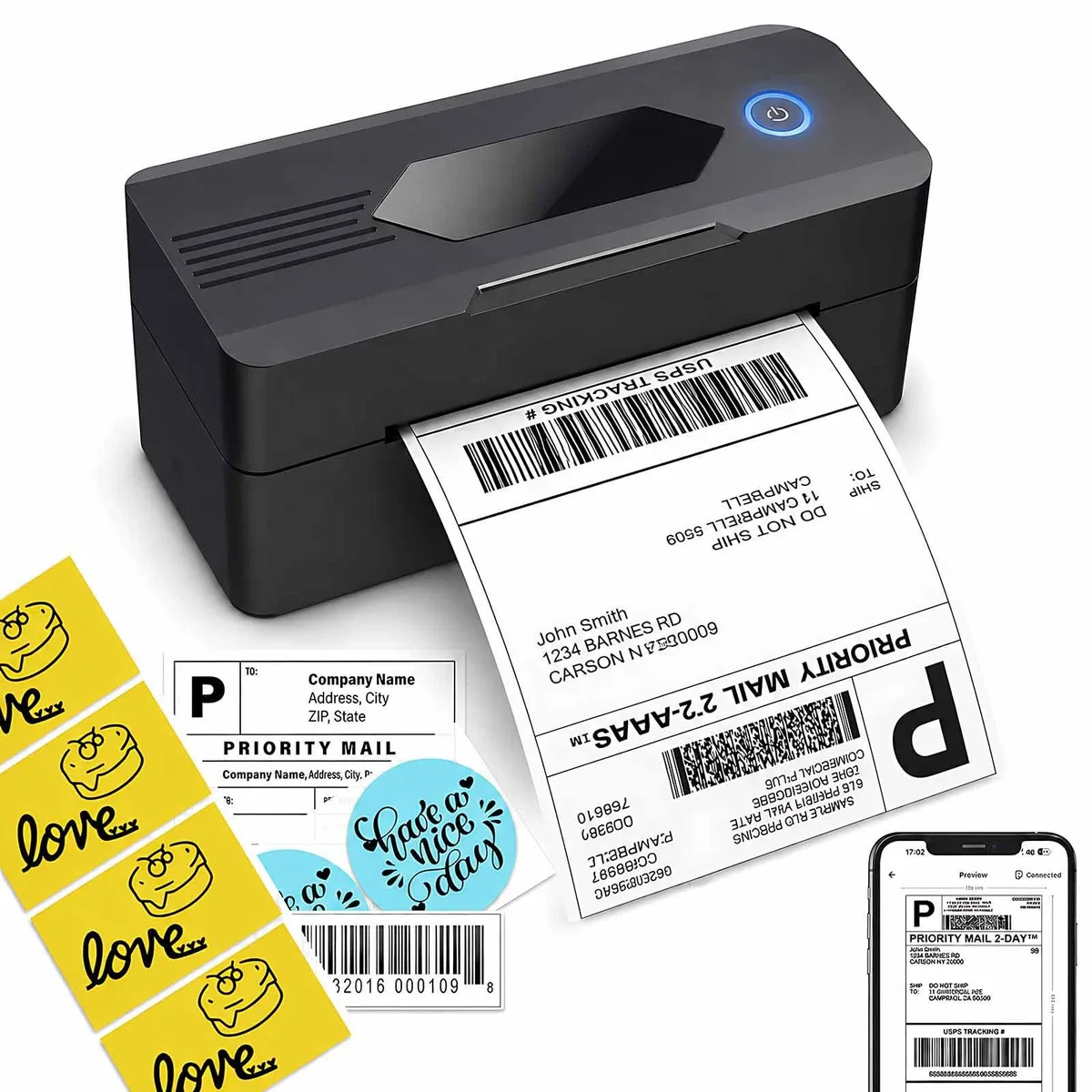 Mvgges POS-9270 Bluetooth USB Thermal Label Printer 4x6 in 203 DPI 160 mm/s — product photo