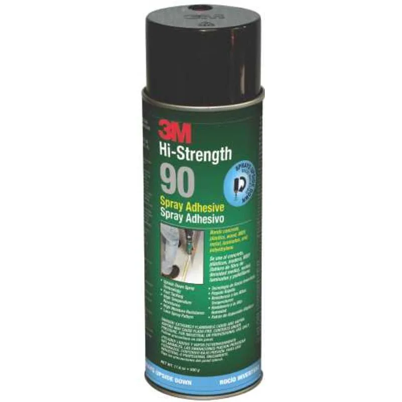 Orange aerosol can labelled 3M Hi-Strength 90 24 fl oz