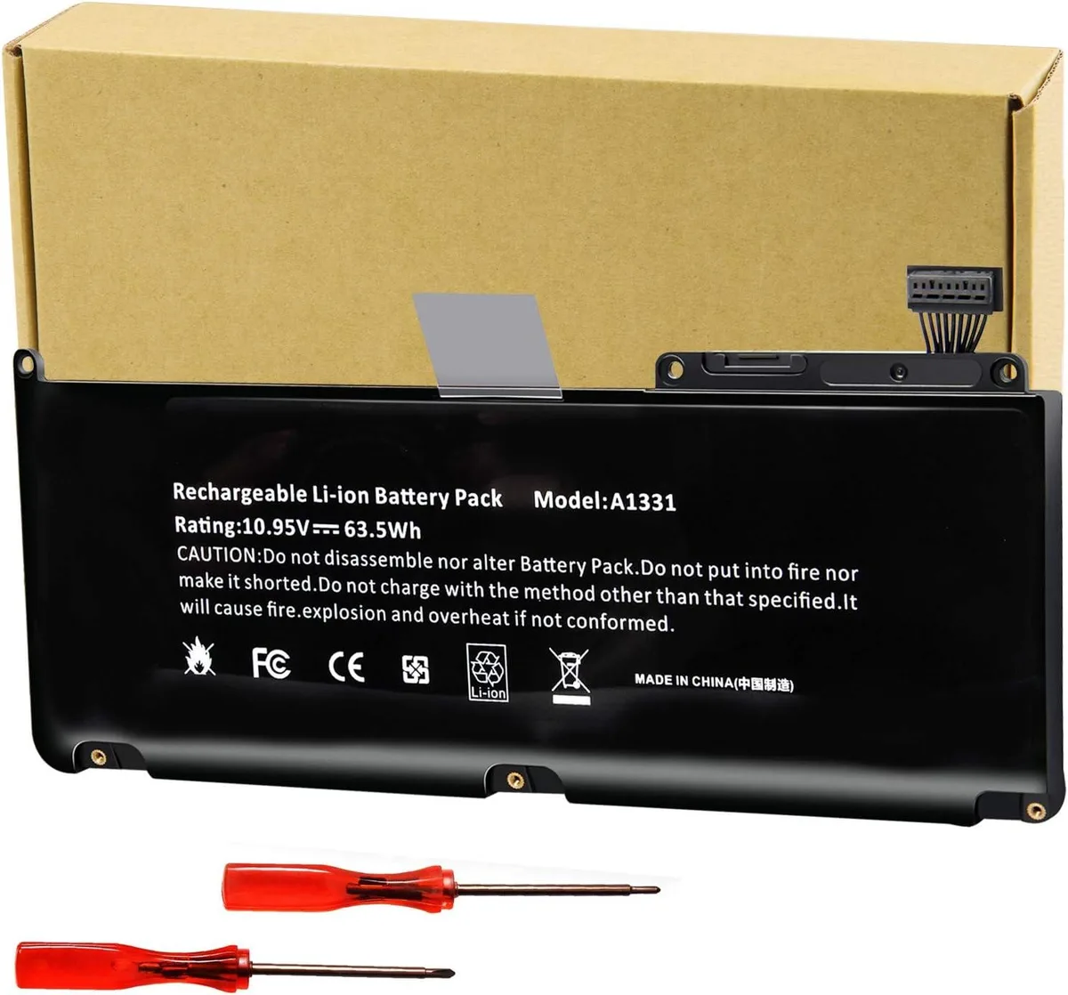 PISKEKAT PISKEKAT A1331 laptop battery for Apple MacBook Unibody 13" A1342 Late 2009 Mid 2010 — product photo