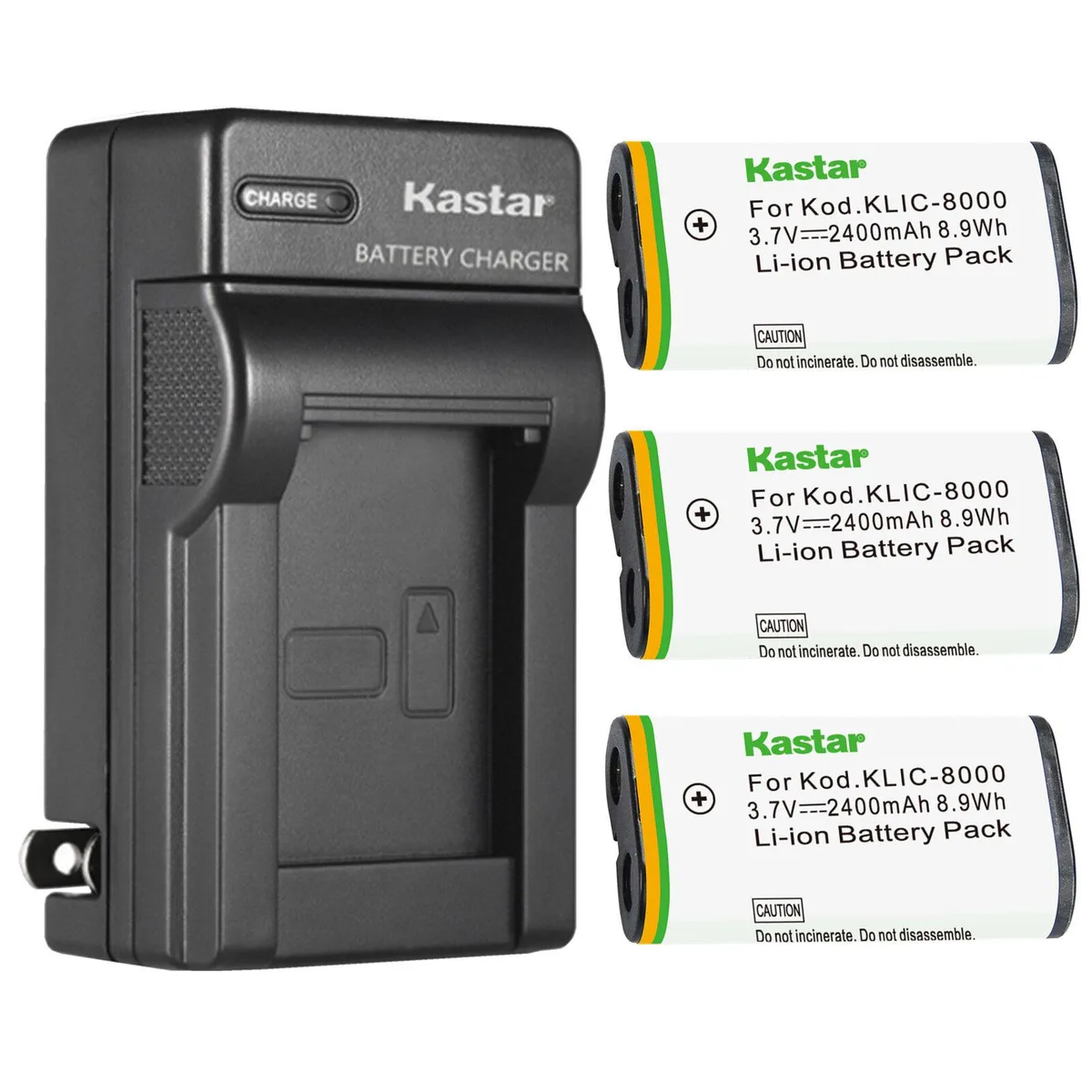 Kastar Kastar 3-Pack DB-50 Battery &amp; AC Wall Charger — product photo