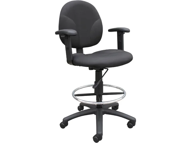 BOSS Office Products BOSS Office Products B1691-BK Drafting Stool Black 27" base 20" footring 250 lb capacity office furniture — product photo