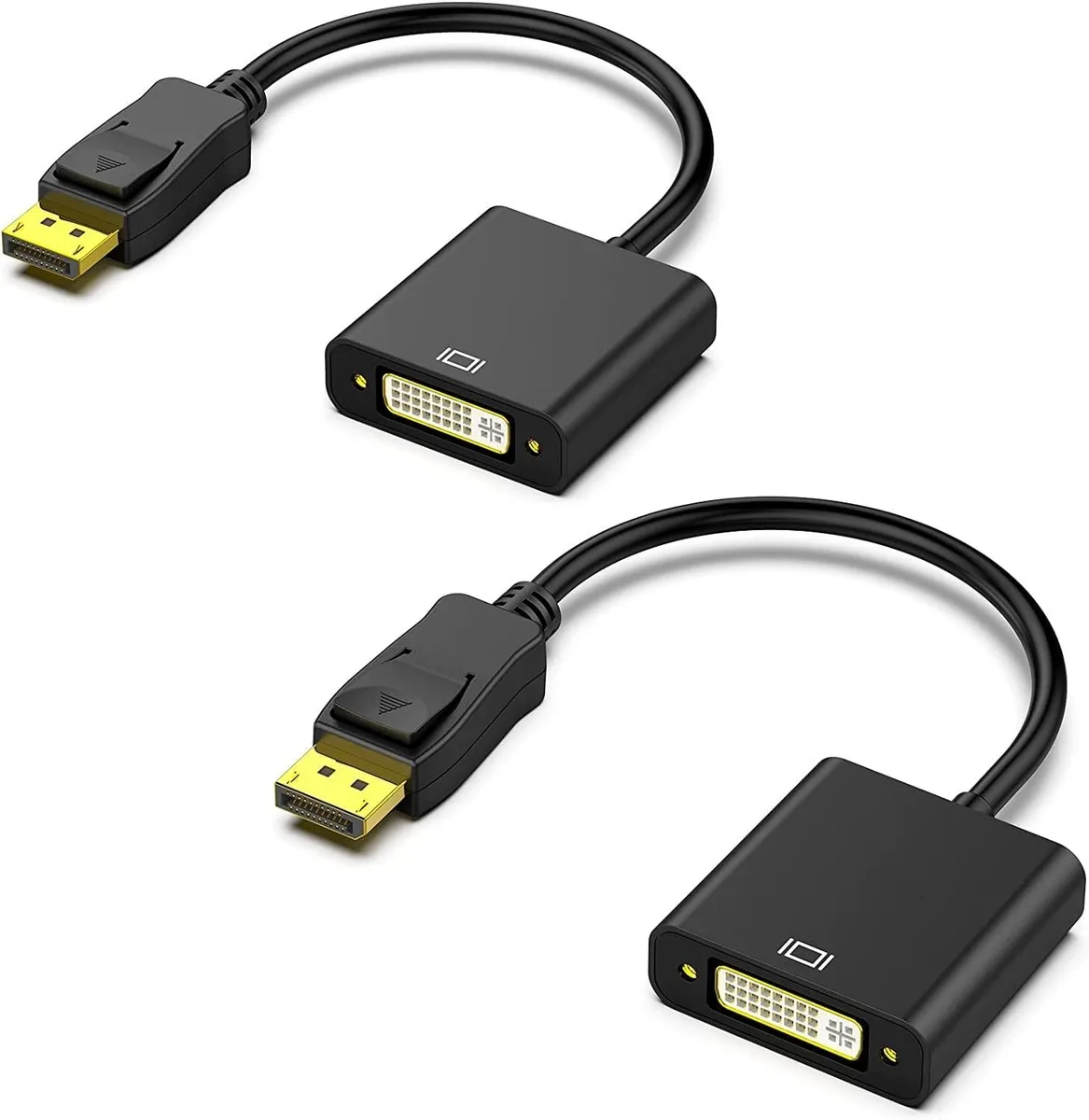 BUCIER BUCIER DisplayPort to DVI Single Link Adapter 2-Pack — product photo