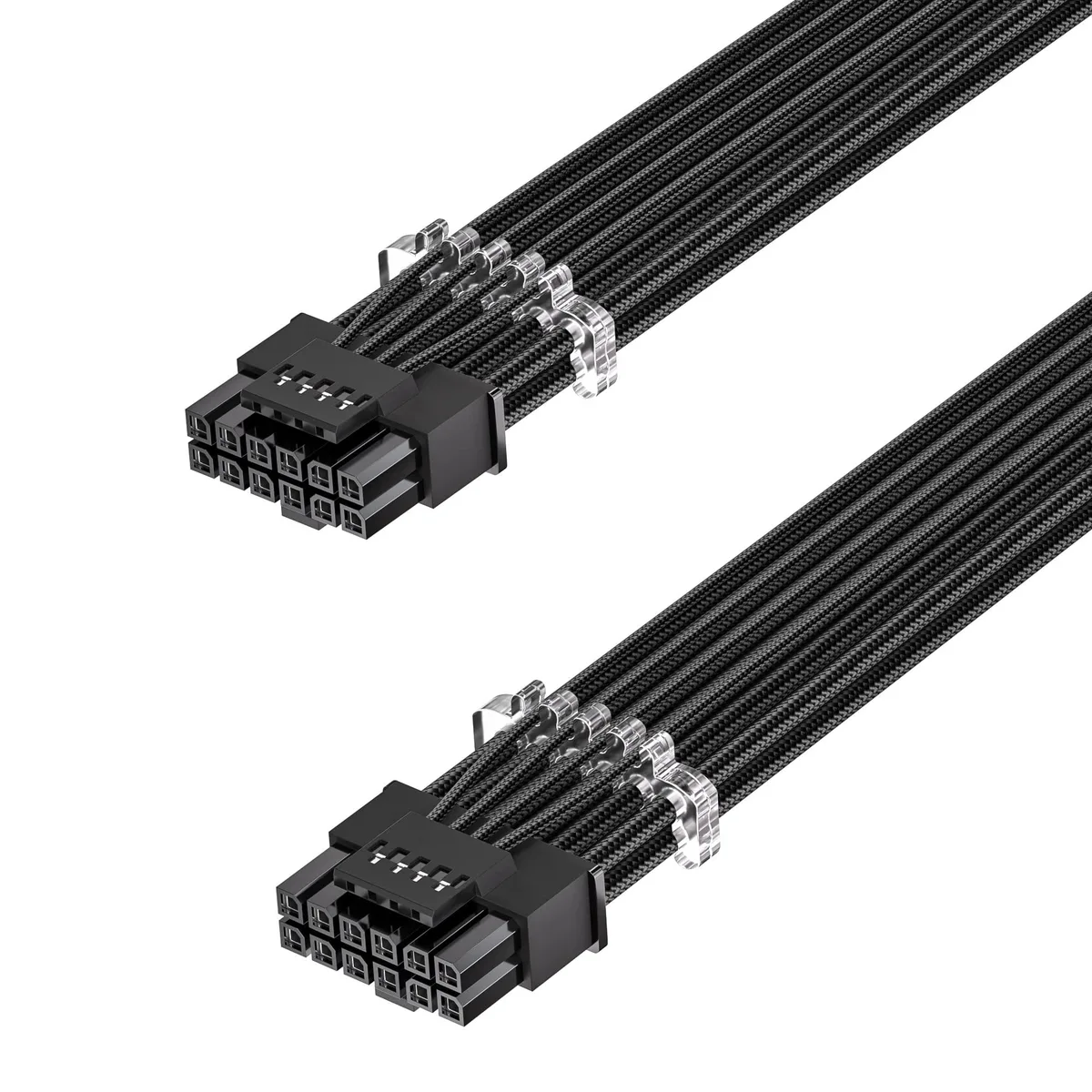 Vszerda Vszerda PCIe 5.1 16Pin GPU Power Cable 70cm 12V-2x6 600W Male to Male 12VHPWR Black — product photo