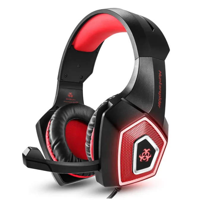 actoper actoper V1 wired headset RGB 3.5 mm USB 2.2 m 40 mm 32 Ω 48 dB black/red — product photo