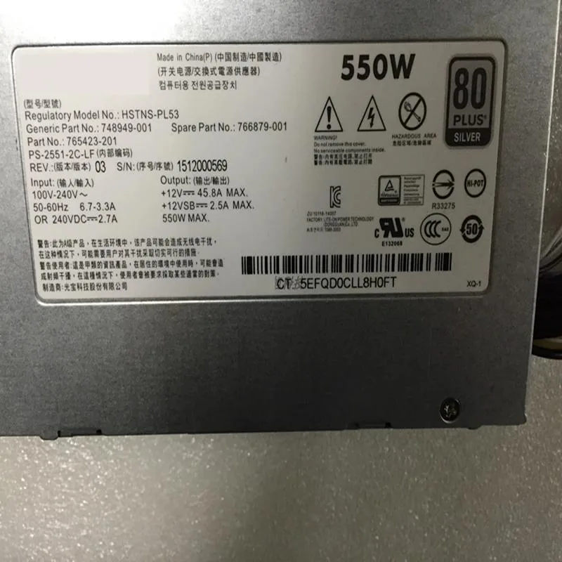 KHACHIMO KHACHIMO 550W Power Supply ML150 DL120 DL180 HSTNS-PL53 — product photo