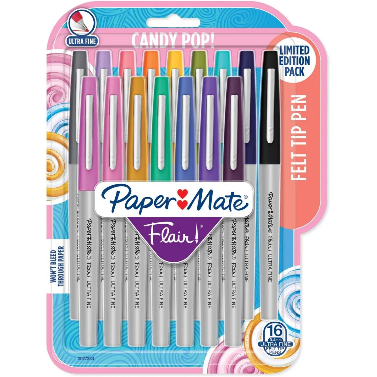 Paper Mate Paper Mate 2027233 Flair Ultra Fine Candy Pop Felt Tip Pen 16 Pack — product photo