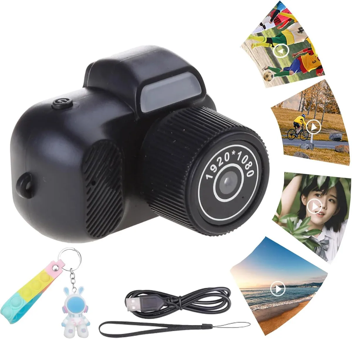 NaSR NaSR Keychain Camera 1080P 160° 100min 128G 1.8x1.2in 19g — product photo